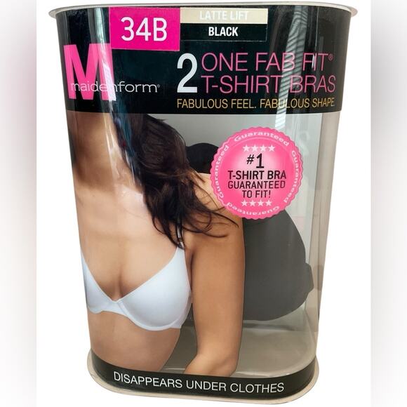 Maidenform Women’s Bra’s Fabulous Fit Convertible Multi Way 2 Pack Size 34B NIB - Picture 1 of 3
